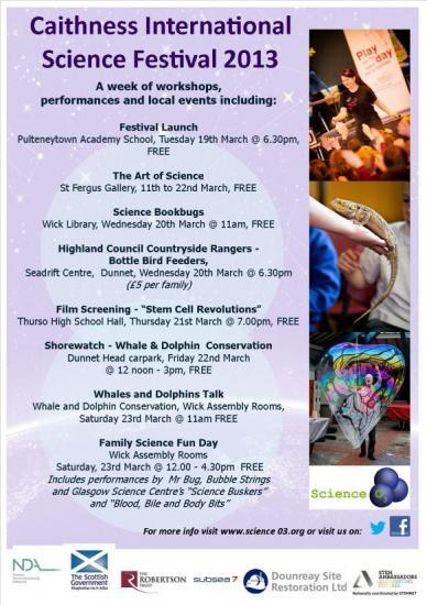 Photograph of Caithness Science Festival 2013 - Programme