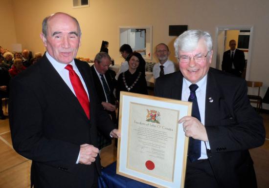 Photograph of Freedom of John OGroats conferred on John Green
