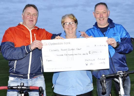 Photograph of Bumper Cheque For Caithness Heart Support Group