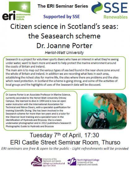 Photograph of Citizen Science In Scotland's Seas - The Seasearch Sceme