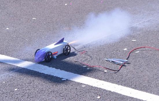 Photograph of High Schools Compete In Rocket Car Competition