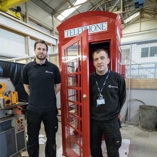 Photograph of Replica Red Phone Box By Dounreay Apprentices For Memory Garden