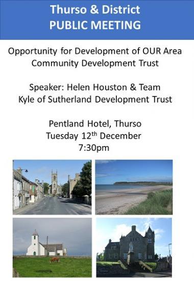 Photograph of Public Meeting to explore opportunity for Community Development Trust for Thurso and District