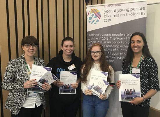 Photograph of Anti bullying guidance developed by young people in Highland launched