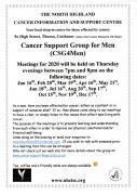 Thumbnail for article : Cancer Support Group for Men (CSG4Men) Meeting Dates For 2020